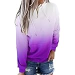 HVEPUO Womens Hoodies Fall Long Sleeve Drawstring Pullover Tops With Pockets Girls' Fashion Loose Casual Sweatshirt For Women