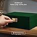 Benevolence LA 2 Layer Jewelry Box for Women, Large Velvet Jewelry Organizer with Decorative Lock, Removable Jewelry Tray, Earrings, Bracelets, Rings and Necklace Storage Box - Emerald