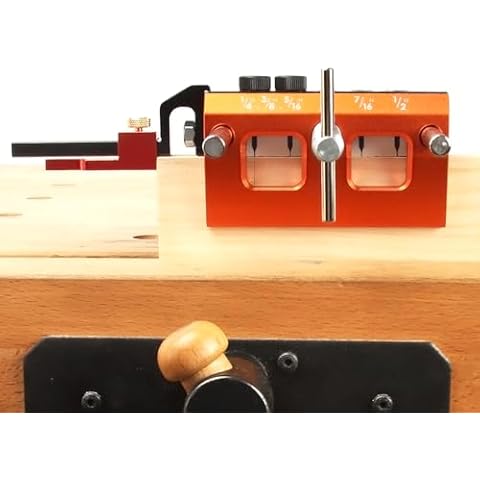O'SKOOL Self Centering Dowel Jig Kit Drilling Guide Bushings Set 6 inch Wood Wide Capacity Doweling Jig Puncher Locator Joints Tool Cover