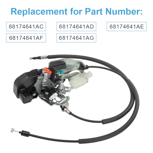 Image of WMPHE Door Lock Latch Actuator Compatible with Dodge Challenger 2015 2016 2017 2018 2019 2020 2021 2022 2023 Replacement for 68174641AF 68174641AD