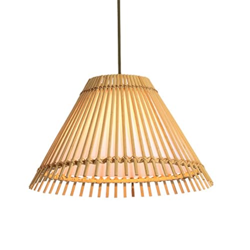 JXYDJH Paralume Intrecciato A Mano, Lampadario in Stile Giapponese Lampada A Sospensione in Gabbia bambù Finta Pergamena in Stile Rustico Lampada da Soffitto A Forma Cesto Fatta A Mano
