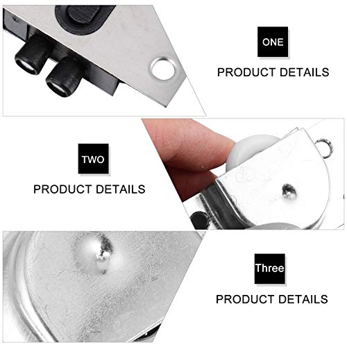 VILLCASE 4 Pares de Rodas Rolantes de Móveis Rodas Deslizantes para Armário de Guarda-Roupa Janela d