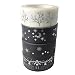MOEUP 4pcs Washi Masking Tape set (Silver)