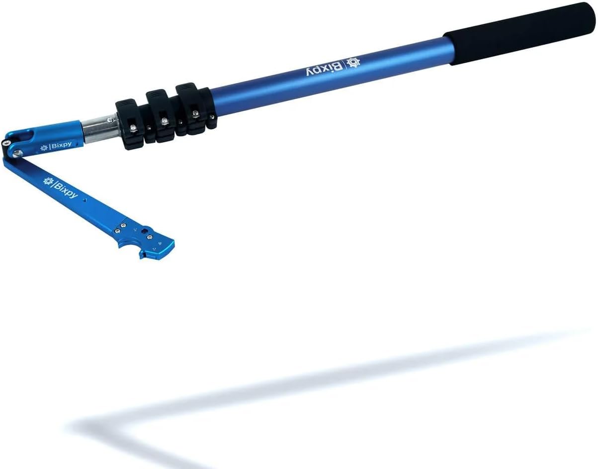 Bixpy Pole Steering Kit for Kayaks & Boats – Compatible with Power Pole, Universal Kayak & Transom Adapters – Swivel Steering with Telescopic Handle 26.25”–79” – 360° Maneuvering & Sharp Turns