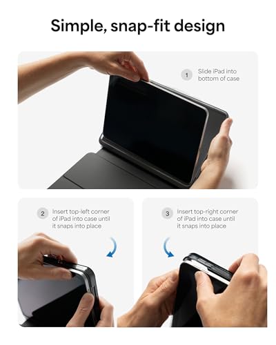 Image of ZAGG Pro Keys Connect iPad Pro 11 inch (M5) / (M4) Keyboard Case - USB‑C Direct Connect Keyboard with Trackpad, Detachable Backlit Keys, 6.6 ft Drop Protection, Kickstand & Dual USB‑C Ports, Black