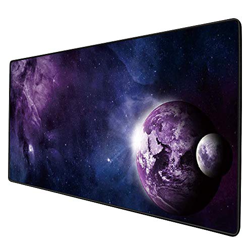 YEBMoo Alfombrilla de ratón para Videojuegos, tamaño XXL, Extensible, para Teclado de Ordenador y Alfombrilla de ratón de Gran Grosor (35,4 x 15,7 x 0,1 Pulgadas)