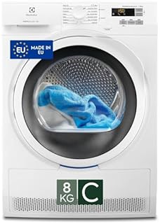 Electrolux Serie 700 GentleCare, Asciugatrice a Pompa di Calore, 8 kg, EW7H583W, Classe C, 14 Programmi, Tecnologia SensiCare, Motore Inverter, Filtro Easy Flow, 67 dB, 850x596x636 mm