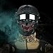 Guayma Airsoft Half Face Skull Oni Masks Tactical Mesh Samurai Mask for Halloween Cosplay Paintball CS Hunting Gear