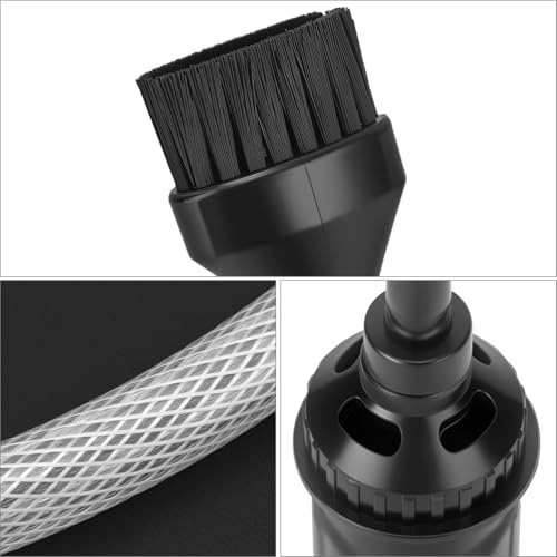 QWORK® 8 Stück Mikrodüsenset für Staubsauger, Ø 32/35 mm Staubsauger Adapter, inkl. Fugendüsen, Möbelpinsel und Saugschlauch, Staubsauger Aufsatz