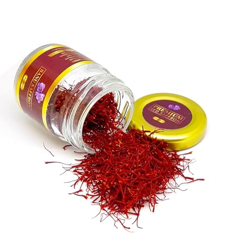 Organic Saffron Threads by Banu Saffron Award Winning All Red Certified Organic Grade A Saffron Premium Crocus Sativus Gourmet Spice for Tea Rice Paella Risotto & Cooking - 1 Gram (0.035 oz)