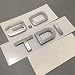 Car badge emblem Usato per For Audi A3 A7 A4L A6L Q3 Q5 TT Q7, la plata del cromo del ABS 2.0 2.7 3.0 TDI cartas A4 A6 A8 tronco del cuerpo posterior del coche de la insignia del emblema etiqueta car