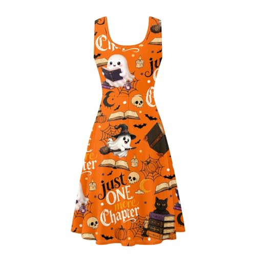 Image of TOADDITDO Women's Sleeveless O Neck Beach A-Line Party Coctail Tank Dresses Flared Sundress