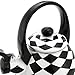 Whistling Tea Kettle for Stove Top Enamel on Steel Teakettle, Supreme Housewares Harlequin Pattern Tea Kettle Cute Kitchen Accessories Teteras (2.4 Quart, Black and White Diamond Check)