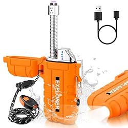 Bistfy Mechero Electrico con Linterna y 360° Flexi...: 【360° CUELLO FLEXIBLE Y LINTERNA】: El encendedor eléctrico Bistfy tiene una longitud extendida para mantenerse alejado de la llama para un encendido más seguro. 360 ° giratorio y extensible le da la libertad de ajustar el ángulo según sea necesario. ...