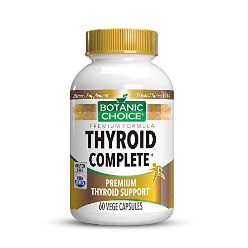 Botanic Choice - Thyroid Complete Iodine Capsules for Thyroid and Metabolism, Thyroid Support with Panax Ginseng Extract for More Energy, 60 Vege Capsules
