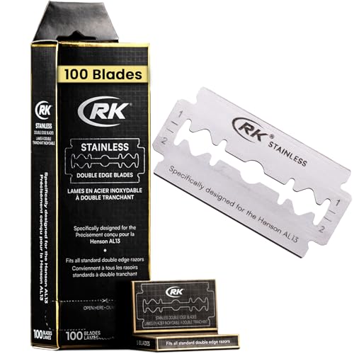 RK Shaving Double Edge Razor Blade - 100 pack -...