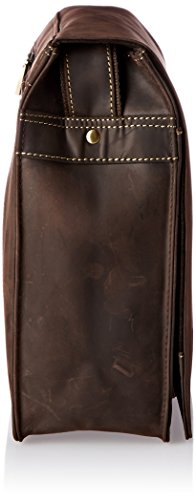 Visconti Bolsa carteiro de couro envelhecido, coleção Harvard, Mocha, One Size, Bolsa carteiro de co