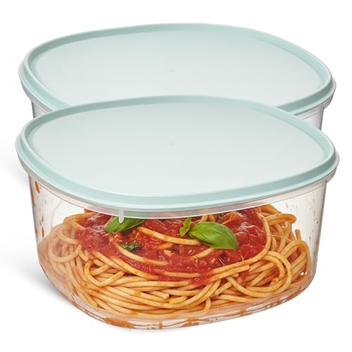 CHEFZOCO Recipientes para alimentos, Botes de cocina, fiambrera infantil, Fiambrera de plástico, Libre de BPA, Apto para microondas y Frigorífico, Capacidad 3600 ml, Pack 2 fiambreras, Color Aleatorio