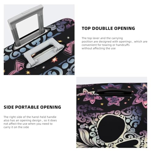 Cool Skull Travel Luggage Cover Elastic Washable Suitcase Cover Protector Fashion Stretch Baggage Covers Dustproof Suitcase Sleeve Fits 18-32 inch luggage Small4