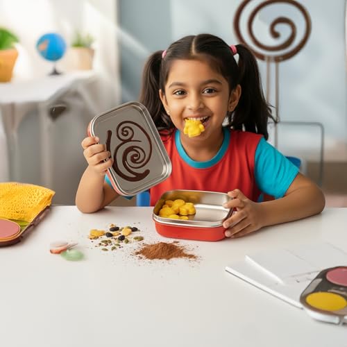 Image of HealthyCrave Cuisine Kids Choco Delight Mango | Mango Chocolate with Dry Fruits & Seeds | No Preservatives | School Tiffin Snack for Kids | 100g
