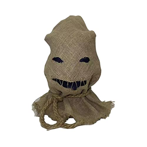 QFCFRQ Horror Scarecrow Burlap Mask Creepy Headgear for Halloween Party Costume (Scarecrow 2)