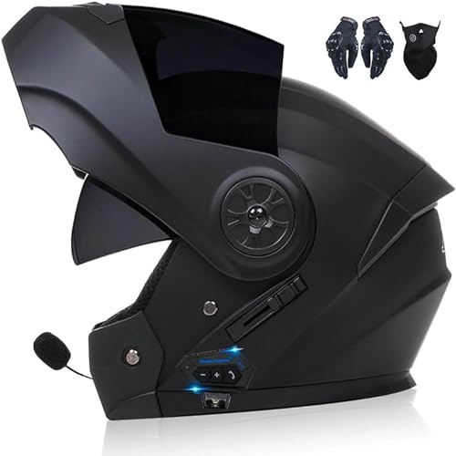 Casque moto modulable avec Bluetooth intégré double visière XL