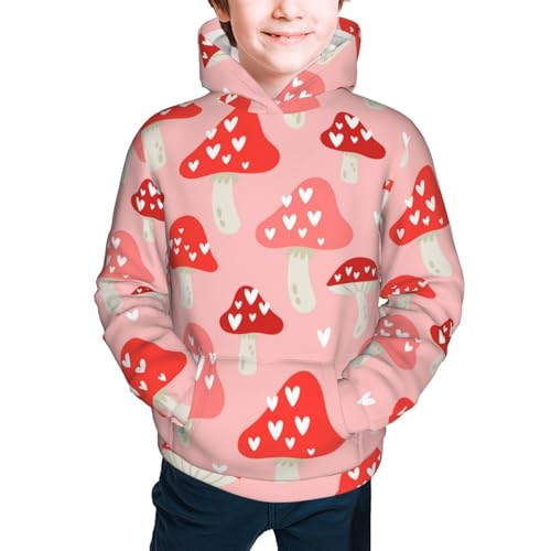 Cute Mushroom1 Kids Pullover Hoodies Boys Sweatshirts Girls Athletic Clothes with Pocket2