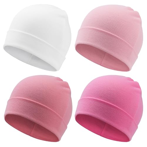 Image of AQOKKA Newborn Baby Hat Infant Beanie Caps Soft Cotton Toddler Hats Newborn Hospital Hat for Baby Boy Girl Kid 0-24 Months