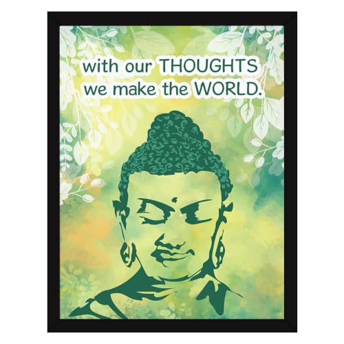 Image of Chaka Chaundh - buddha quotes wall frames - Buddha frame with quotes for home & office - inspirational Motivational Gautam - (14 X 11 Inches) (buddha12)