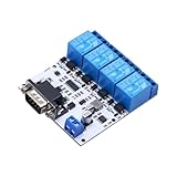RS232-Relais Modbus RTU-Protokoll RS232-Steuerschalter Relaisgeräte Serielle Relais Industrial 232 Signalauslöserrelais (4 Relais)