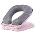 Składana poduszka do drzemki, poduszka na szyję domowa przenośna, poduszka w kształcie litery U miękka oddychająca składana poduszka do drzemki, poduszka do biura, bibliotek,Pink
