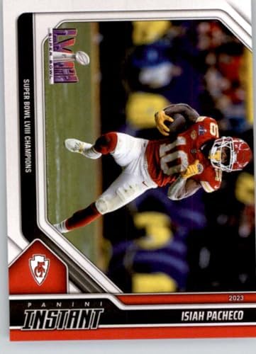 2024 Panini Instant Super Bowl Champions #6 Isiah Pacheco Kansas City Chiefs Official NFL Football Card in Raw (NM or Better) Condition image 3