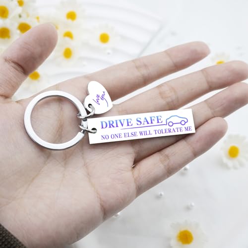 Image of isiyu Valentines Day Gifts for Him Men Boyfriend Husband Drive Safe I Love You Keychain Naughty Birthday Anniversary Sweetest Day Gift for Couples Be Safe Keychain