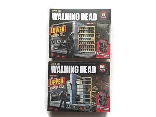 Construction Bundle - The Walking Dead TV (1) Upper and (1) Lower Prison Cell Sets
