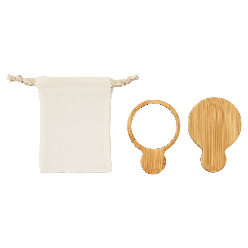 Amazon.co.jp: 【バンブーハンドミラー(巾着付き)】 竹素材 手鏡 化粧 Amazon.co.jp: 【バンブーハンドミラー(巾着付き)】 竹素材 手鏡 化粧