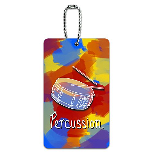 Percussion - Snare Drums Musical Instrument Music Band ID Tag Luggage Card Suitcase Carry-On