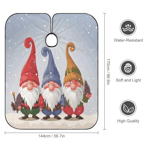 Capa de Corte de Pelo Navidad con Duendes para Adultos miniatura 2
