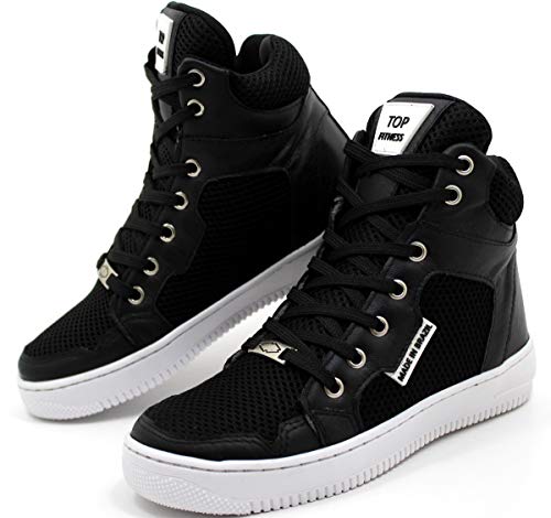 Tenis Botinhas Cano Alto Top Fitness Preto/Branco Tamanho:40