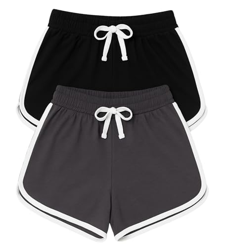 Image of Hangout Hub Women's Cotton Shorts | Boxer Half Pant with Sporty Stripe | Elastic Waist | Hypoallergenic Breathable Fabric | Sweat Absorbent Material | Gym Exercise Yoga Lounge Run Wear (Multi Color)