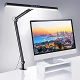Desk Lamp,Desk Lamps for Home Office,Modern Architect Lamp with Clamp,Eye-Caring Dimmable Arm Table