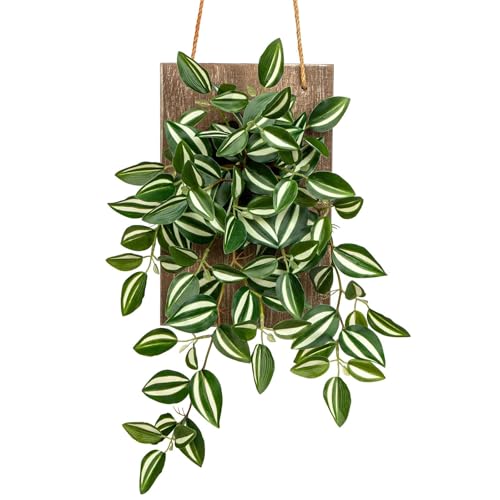 GnFlus 19.7" Fake Hanging Plants Wall Decor, Artificial Leaf Plants