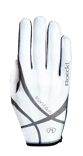 Roeckl Laila Suntan Riding Glove - WHITE .5