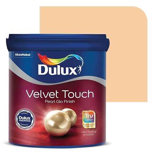 Image of Dulux Velvet Touch Pearl GLO Interior Emulsion Paint (20L, Clever Clay) - Luxurious soft-sheen wall paint, highly durable, washable, rich, intense colors, with 6-year warranty