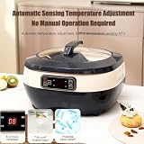 Automatyczny ekspres do jogurtu, inteligentna maszyna do fermentacji 5 l/8 l z wkładką ze stali nierdzewnej i ekranem LCD, regulowana temperatura i kontrola czasu, do jogurtu greckiego(Blue,8L)