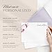 Personalized Stationery, Custom Unicorn Stationary for Girls, Unicorn Thank You Notes, (A2, A7) Notecard Stationery for Kids, Personalized Note Cards Rainbow Stationary - Rainbow Unicorn Flat