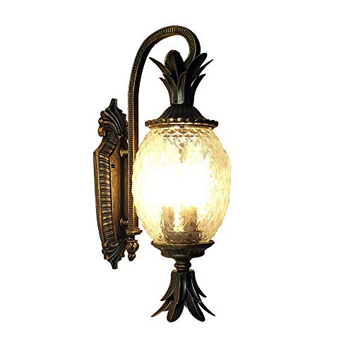 Lumière murale patio extérieure ananas vintage et applique E14 pour décoration de terrasse