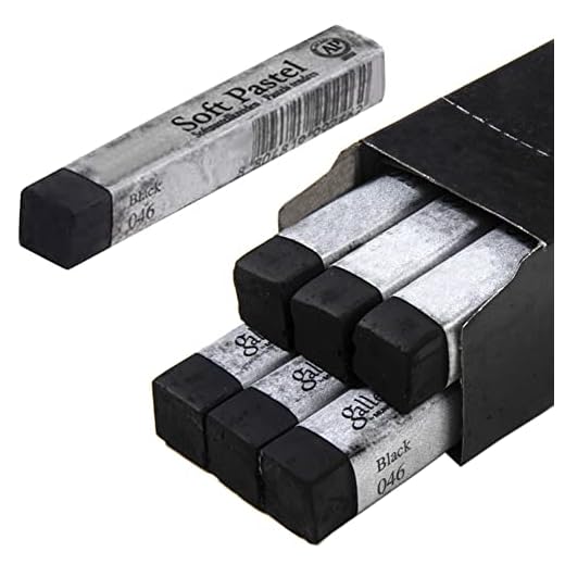 Set di 6 pastelli neri morbidi