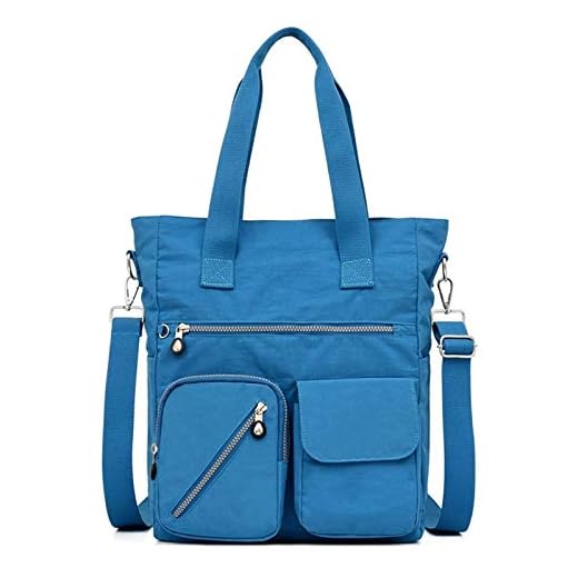 JIYANANDPSTB Handväskor och axelväskor Damer handväskor damer kända märke nylon axelväskor strand messenger väskor handväskor (Color : Blue)