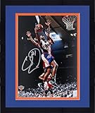 Framed Charlie Ward New York Knicks Autographed 8" x 10" Layup vs. Atlanta Hawks Photograph - Autographed NBA Photos