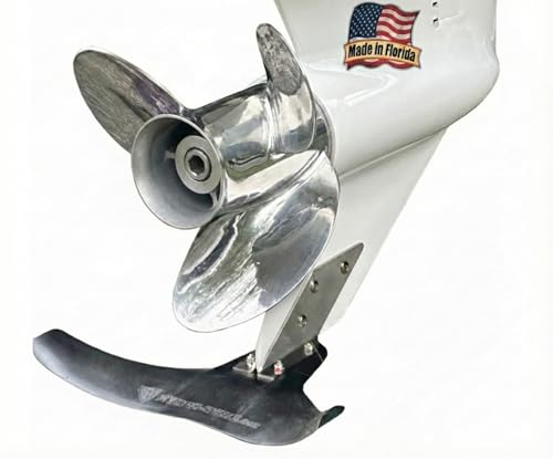 Hydro-Shield Hydrofoil Boat Stabilizer - Skeg-Mounted Shield for Motors with Marine Grade Mounting Bracket - Available in 4 Sizes - Improve Performance, Shield Your Propeller, and Protect Marine Life